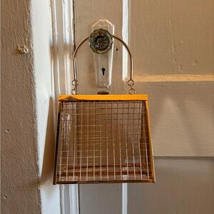 ASOS Triangle Cage Clutch - Gold